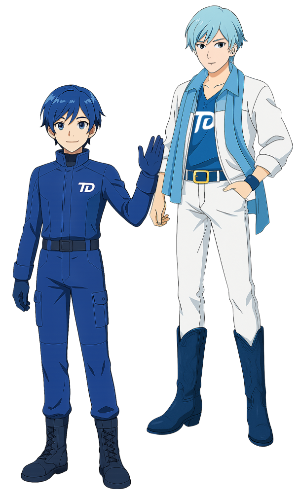 擬人化キャラクタースカイ＆ベース